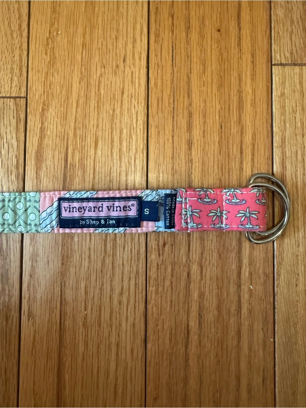 Patchwork Pattern Vineyard Vines Child’s Belt, Size Small